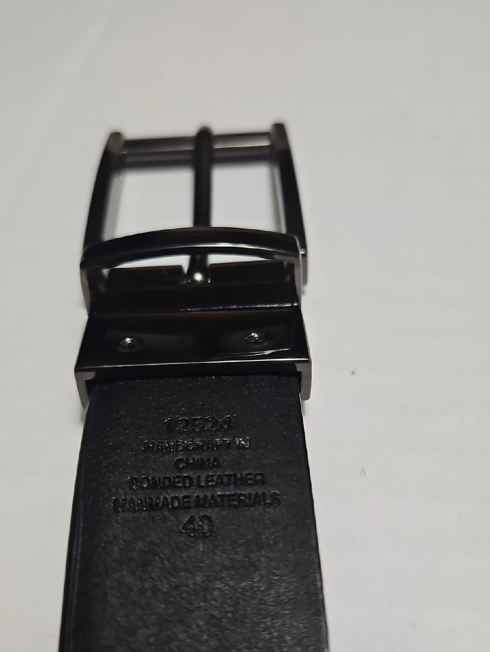 Nicole Miller Men's Gray & Black Reversible Textured Leather Belt Size 40